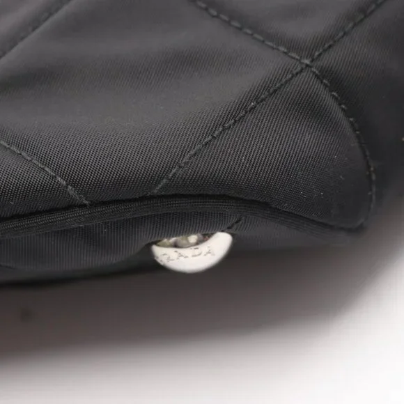 Prada Tote Bag Tessuto Impuntu 1 Bg740 Black Nylon Saffiano Leather Tessuto - Picture 10 of 10
